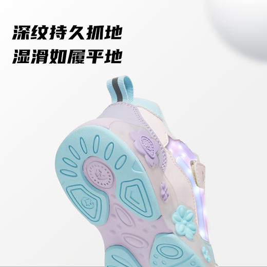 泰兰尼斯童鞋2025年冬季新款儿童保暖加绒运动鞋男女童闪灯鞋宝宝休闲鞋 T01X5D7502 商品图3