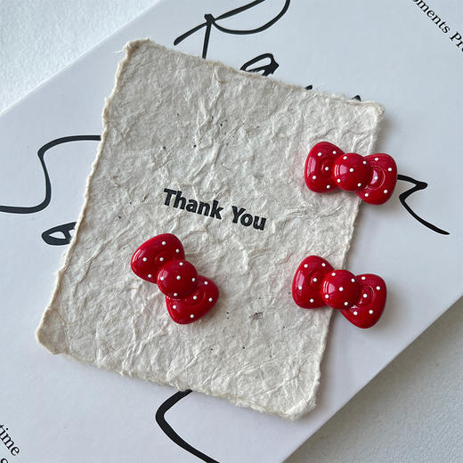 少女风小波点蝴蝶结发夹FGKH组合夹-纪念日百货门店同款167797154 商品图4