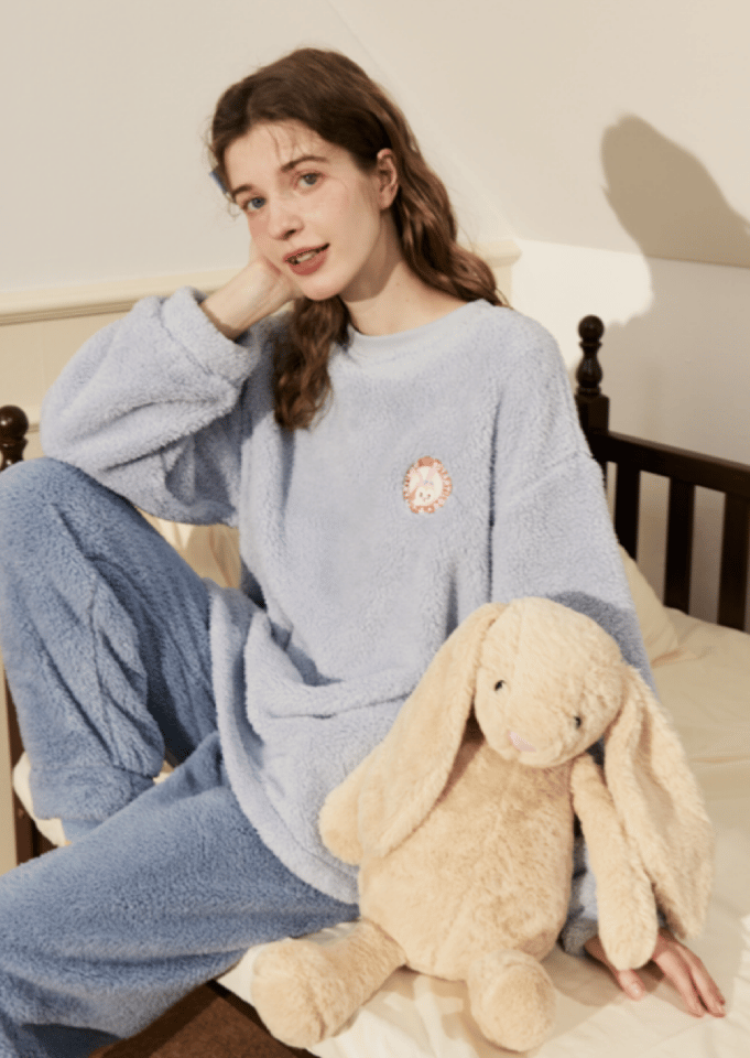 秋冬套头珊瑚绒加厚加绒保暖男女居家服  A-5508 芬腾