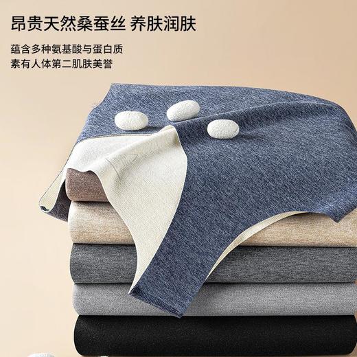 【桑蚕丝羊毛保暖内衣无痕男德绒】发热内穿加绒打底背心冬季抗菌上衣 商品图2