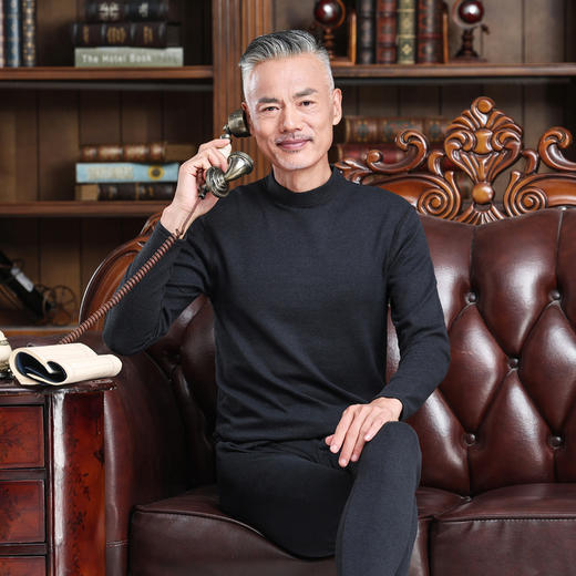 【YW】无忧购内条纹保暖内衣套装成人打底衫彩棉天鹅绒羊毛蚕丝秋衣秋裤（截单后3-5天发货) 商品图3