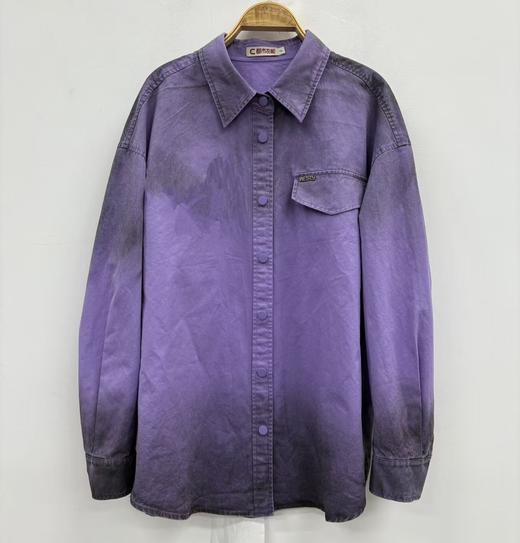 NC翻领渐变色单口袋长袖衬衫50707（紫）秋季253011070321 商品图2