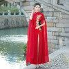 红色中式演出旗袍2025新款表演走秀礼仪主持人礼服时尚大气夏文艺 商品缩略图3