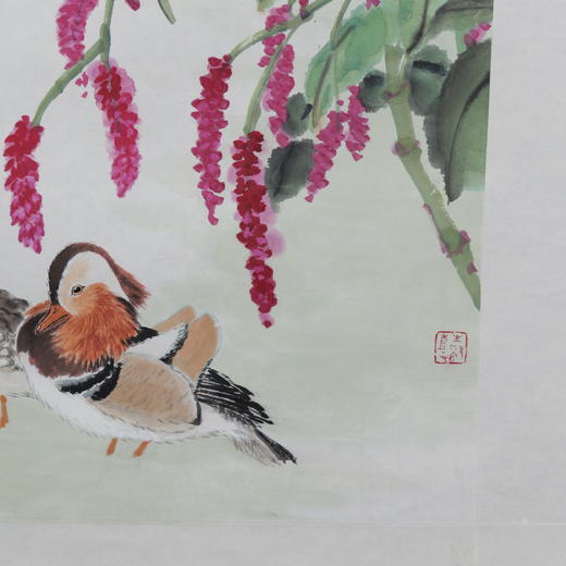 卓愿《花溪依依》97x45CM 手绘纸本宣纸国画作品 商品图3