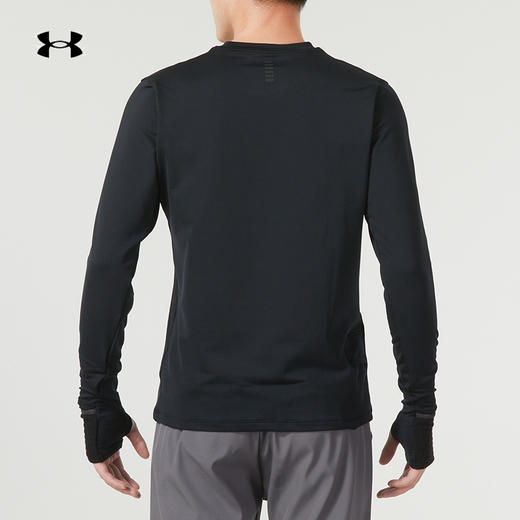 安德玛健身衣长袖T恤男装秋季Qualifier Cold跑步训练运动服上衣1379304-001 商品图1