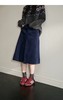 D112523蓝色灯芯绒工装裙半身裙半裙25秋冬季叠穿搭女长裙a字裙 商品缩略图3