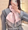 L名媛粉羊绒桑蚕丝围巾 商品缩略图11