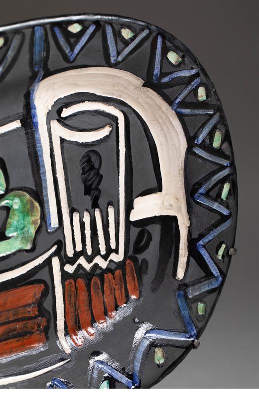 独角鹿西洋古董1953年代西班牙出品限量装饰陶盘「Nature morte 静物」 商品图4