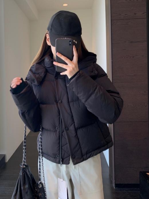 【冬季女装 】【轻盈抗寒90白鸭绒服/90鹅绒服 预售7-15天】lu家同款四格 五格系列~杜邦三防新标鹅绒连帽收腰羽绒服保暖外套冬 商品图2