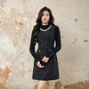 奢姿大码女装2025冬季时尚钻领圆领背心裙胖妹妹气质减龄优雅裙子9954853820 商品缩略图0