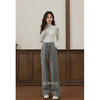 鹿向南「灰韵流淌」浅灰色高腰休闲裤秋冬季百搭垂感直筒休闲裤女 商品缩略图1