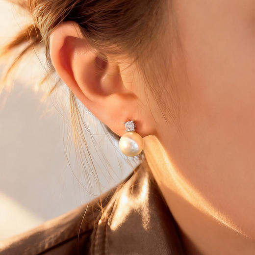 BAOFANDI宝梵迪2026新款小众设计高级感法式珍珠耳钉 百搭温婉精致耳饰BF 商品图3
