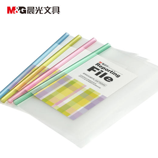 晨光文件夹AWT90945透明水滴形彩色抽杆夹押杆夹拉杆夹10个装（颜色随机） 商品图0