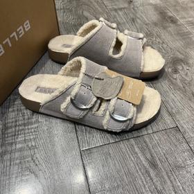 D112506吐司厚底毛毛勃肯鞋女2025冬季新款可外穿拖鞋子