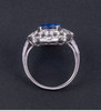 独角鹿西洋古董1920年代美国新艺术时期出品铂金镶嵌钻石及缅甸无烧蓝宝石戒指 商品缩略图6
