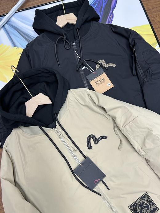 D112580假两件帽子不可拆25SS秋冬新款浮刺绣连帽棉衣夹克外套 商品图13