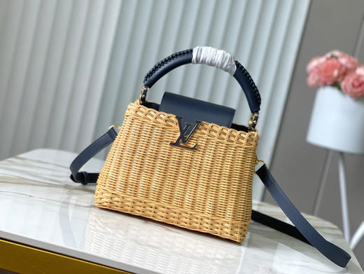 秋冬特惠💰1700 渠道级LV 新品 te级LV 动态芯片 M14366/M48865深蓝编织印花竹篮 商品图0