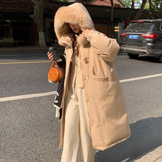 冬季新款羽绒棉服女中长款 棉衣加厚过膝棉袄外套潮 商品图3