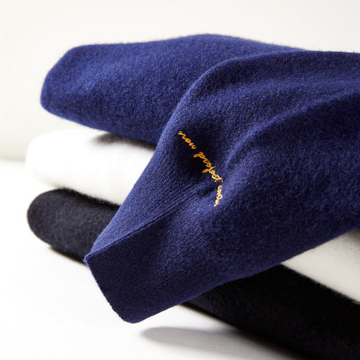 潮牌100%羊毛秋冬针织衫男士简约毛衣纯色长袖毛衣时NP5ASW21 商品图3