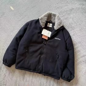 D112549秋冬外层深蓝抓绒内里摇粒绒羽绒服