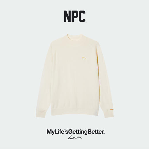 潮牌100%羊毛秋冬针织衫男士简约毛衣纯色长袖毛衣时NP5ASW21 商品图1