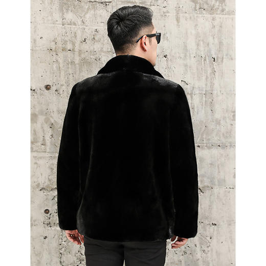 WS 927561[【数量不多】 媲美真水貂男装仿貂皮草夹克保暖外套翻领 商品图1