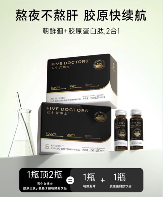 心选丨五个女博士γ-氨基丁酸朝鲜蓟饮（14支） 商品图1