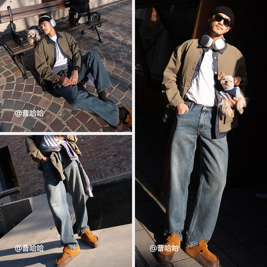 森柔|森马牛仔裤男款春季宽松直筒长裤青年复古水洗时尚流行裤子 商品图3