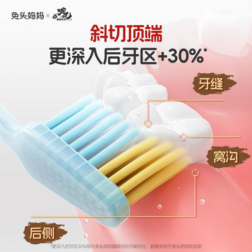 兔头妈妈【哪吒】儿童分龄深度清洁牙刷 3-6岁*2 商品图3