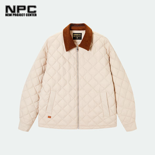 NPC撞色翻领菱格羽绒服90白鸭绒夹克保暖防风外套冬季NP5ADJ01 商品图0
