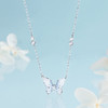 【会发光的蝴蝶】KADER卡蒂罗 夜光冰晶蝴蝶项链 925银轻奢小众原创设计梦幻碎冰晶点缀蝶翼渐变蓝锁骨链 闪耀吸睛甜美女友 商品缩略图5