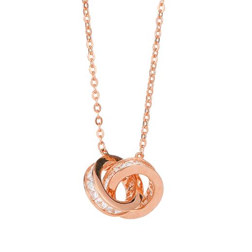 S1PC0792S1XXX0 周大生CHOW TAI SENG 【热销爆款】环环相扣项链女轻奢小众双环锁骨链纯银生日礼物 商品图0