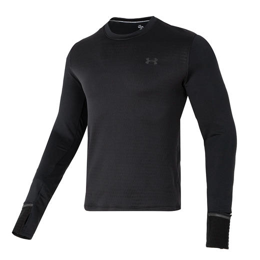 安德玛健身衣长袖T恤男装秋季Qualifier Cold跑步训练运动服上衣1379304-001 商品图3