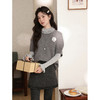 鹿向南「伯克利学姐」慵懒感灰色短袖针织毛衣女秋季宽松叠穿上衣 商品缩略图2