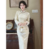 订婚新中式敬酒服新娘小个子结婚礼服裙，长袖绝美冬季日常旗袍LSB4106 商品缩略图1
