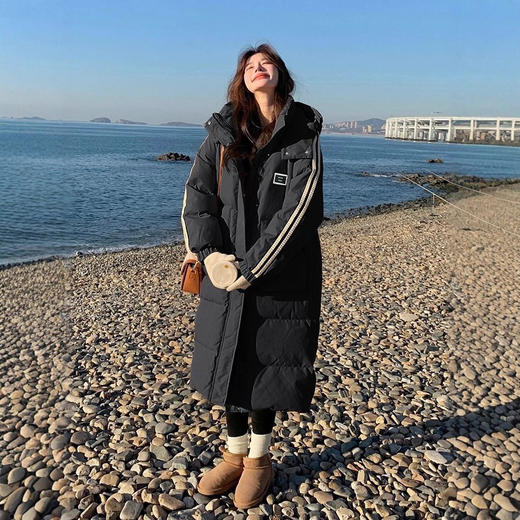 冬季新款羽绒棉衣棉服女长款宽松韩版学院风加厚外套过膝棉袄 商品图1