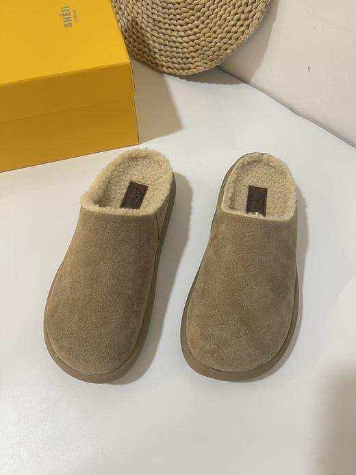 D112509包头内增高勃肯毛毛拖鞋女乐福鞋棉鞋 商品图5