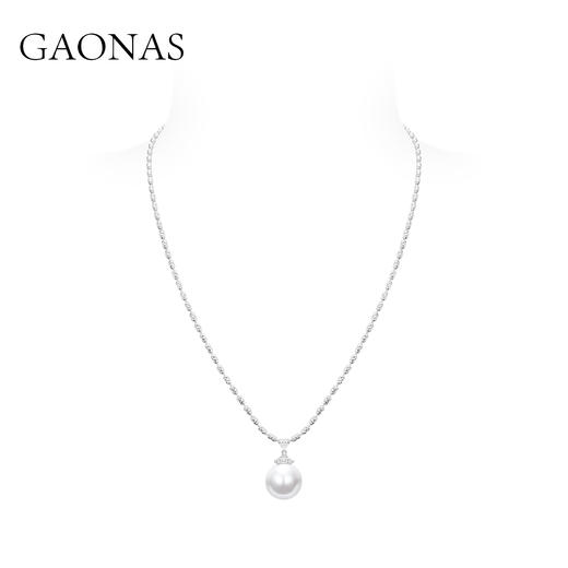 GAONAS 南海明珠 18mm仿珍珠时尚白色珠项链11463XW 商品图2