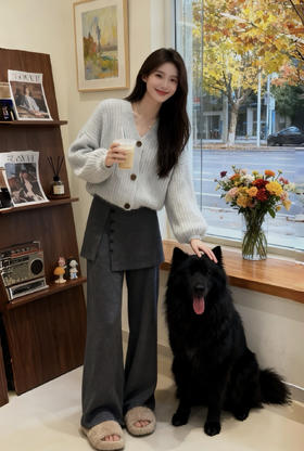 超时髦Acme一裤两穿双重显瘦可拆卸屁帘直筒裤