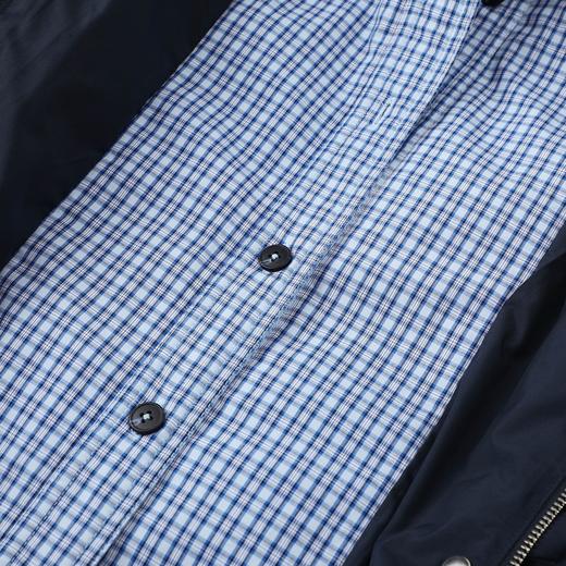 D112527假两件衬衫拼接羽绒服翻领外套冬季新款女休闲格子上衣 商品图13