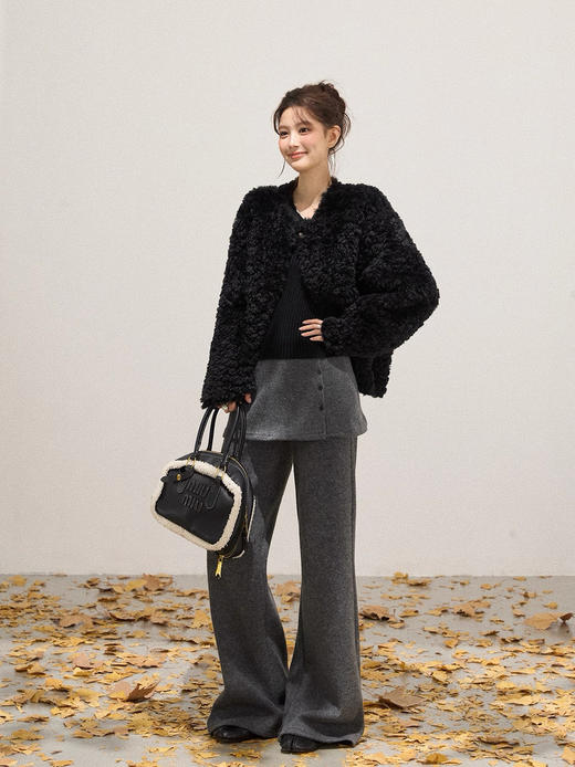 超时髦Acme一裤两穿双重显瘦可拆卸屁帘直筒裤 商品图7