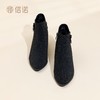 信诺时尚中年妈妈鞋法式气质粗跟短靴2025冬季新款女加绒保暖棉鞋X5M157-272D 商品缩略图8