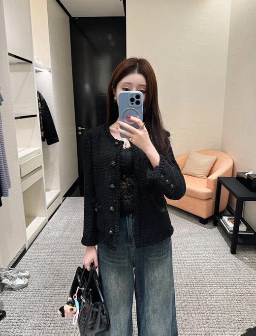 香奈儿 25秋冬新款 粗花呢编织滚边外套(TM) 商品图3