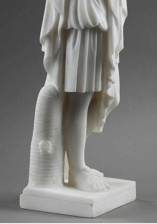 独角鹿西洋古董1900年代意大利出品「(Diana de Gabies加比的狄安娜」主题大理石雕塑 商品图6