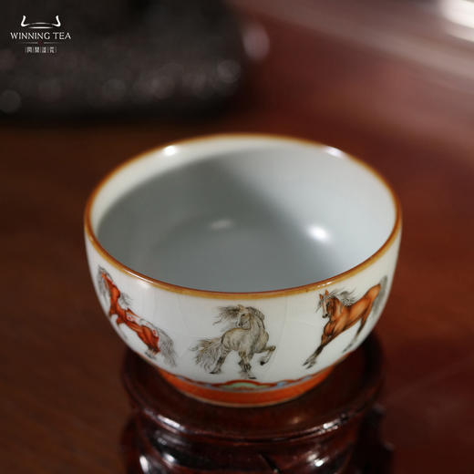 问鼎汝瓷八骏马（月白复刻款精工款大听泉杯） 商品图4