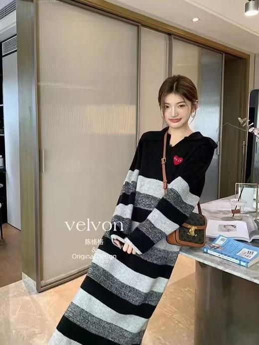 D112540polo领针织毛织配大衣打底连衣裙秋冬季新款毛衣裙 商品图3