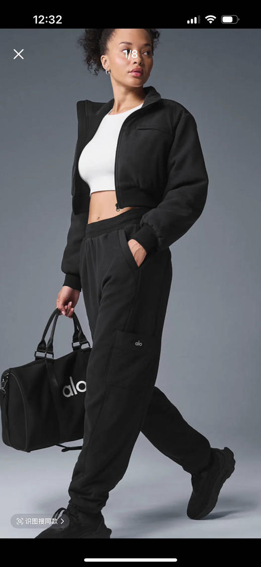 【秒杀价已调 直接拍】ALO 摇粒绒 拼接 保暖 工装 运动裤 可甜可咸的一款百搭裤 商品图3
