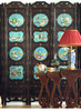 【已售】独角鹿西洋古董20世纪中国创汇时期出品漆木描金彩绘嵌掐丝珐琅清供博古图六曲屏风 商品缩略图2