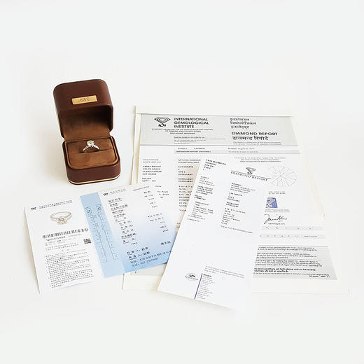 【天然正品】AU750白金经典简约六爪款2.04克拉钻石戒指14号（戒圈可改）女士181125TJ25 商品图1