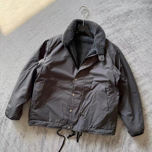 D112550休闲宽松日系简约保暖舒适男女排扣立领夹克外套 商品图7